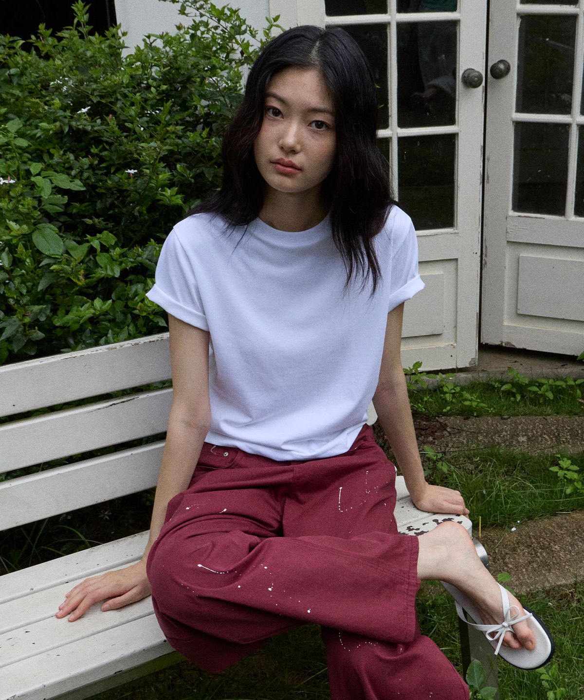 무드인사이드 우먼(MOOD INSIDE WOMAN) (woman) 컬러팩 에센셜 레이어드 크롭 하프티_18Color