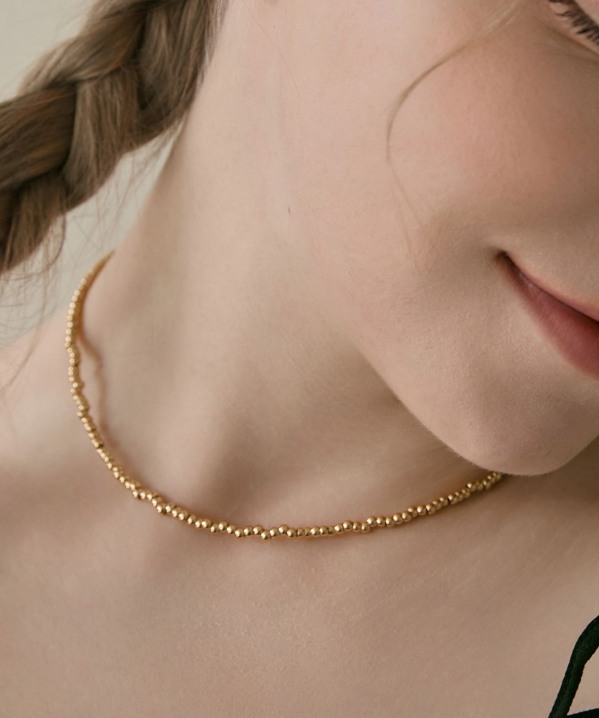 디모멘트(DMOMENT) (18K Gold Plated) Flow 볼 비즈 목걸이