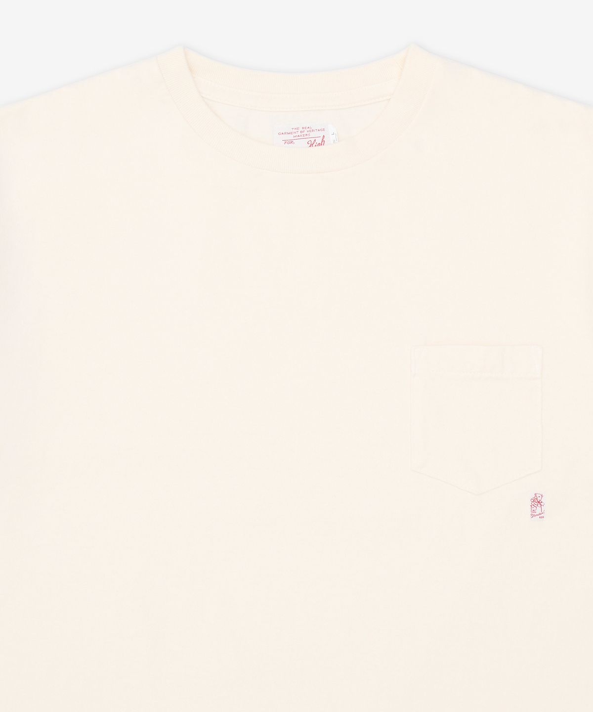 라이딩하이(RIDINGHIGH) 스탠다드 팩 포켓 반소매 티셔츠 - 오프 화이트 / R1850103OFFWHITE