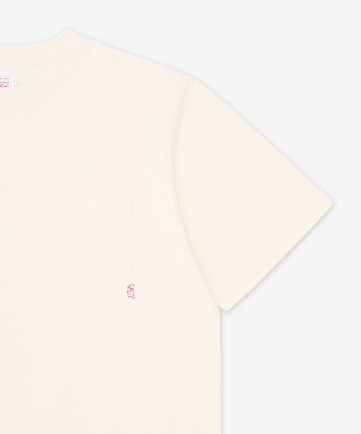 라이딩하이(RIDINGHIGH) 스탠다드 팩 포켓 반소매 티셔츠 - 오프 화이트 / R1850103OFFWHITE