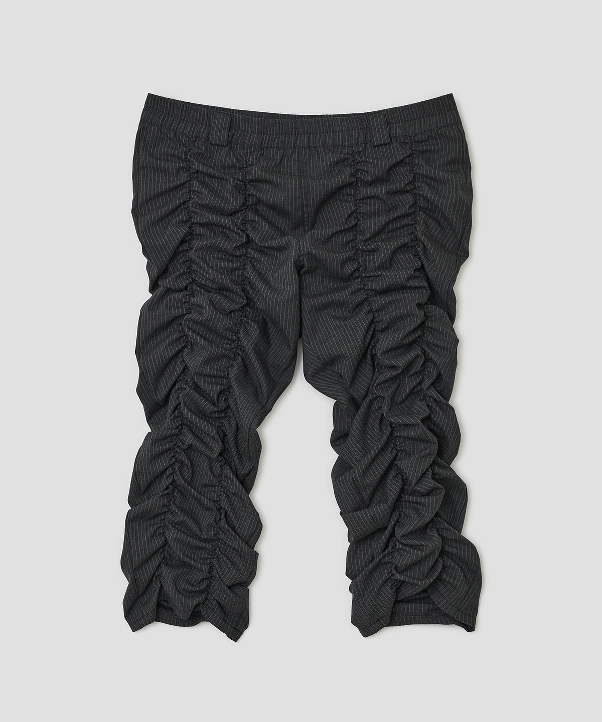 타입서비스(TYPESERVICE) Shirred Texture Capri Pants [Charcoal]