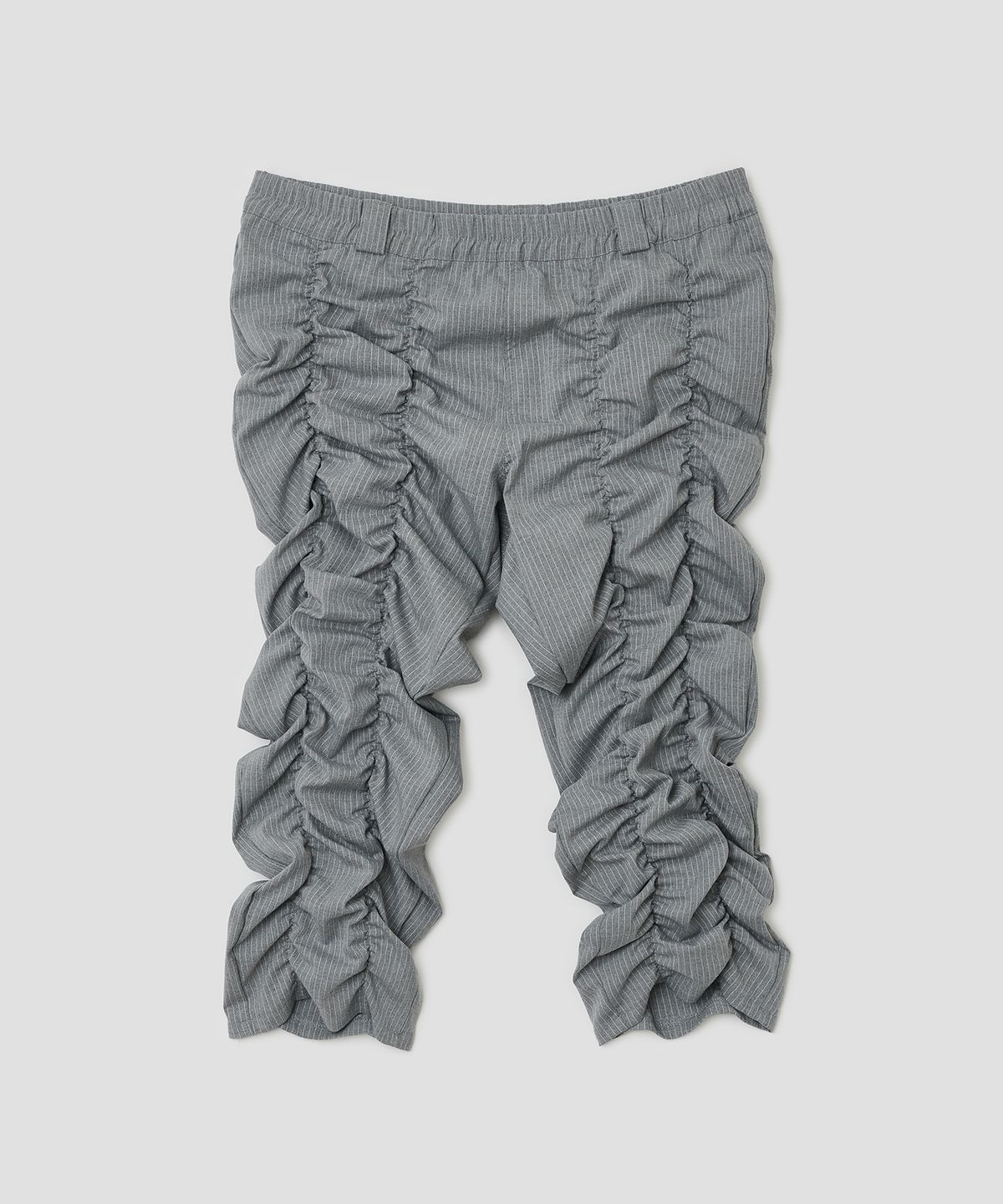 타입서비스(TYPESERVICE) Shirred Texture Capri Pants [Gray]