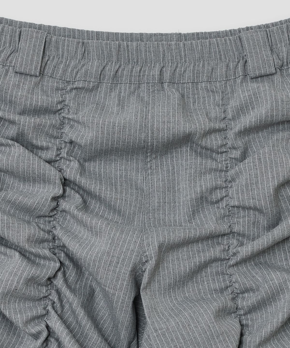 타입서비스(TYPESERVICE) Shirred Texture Capri Pants [Gray]