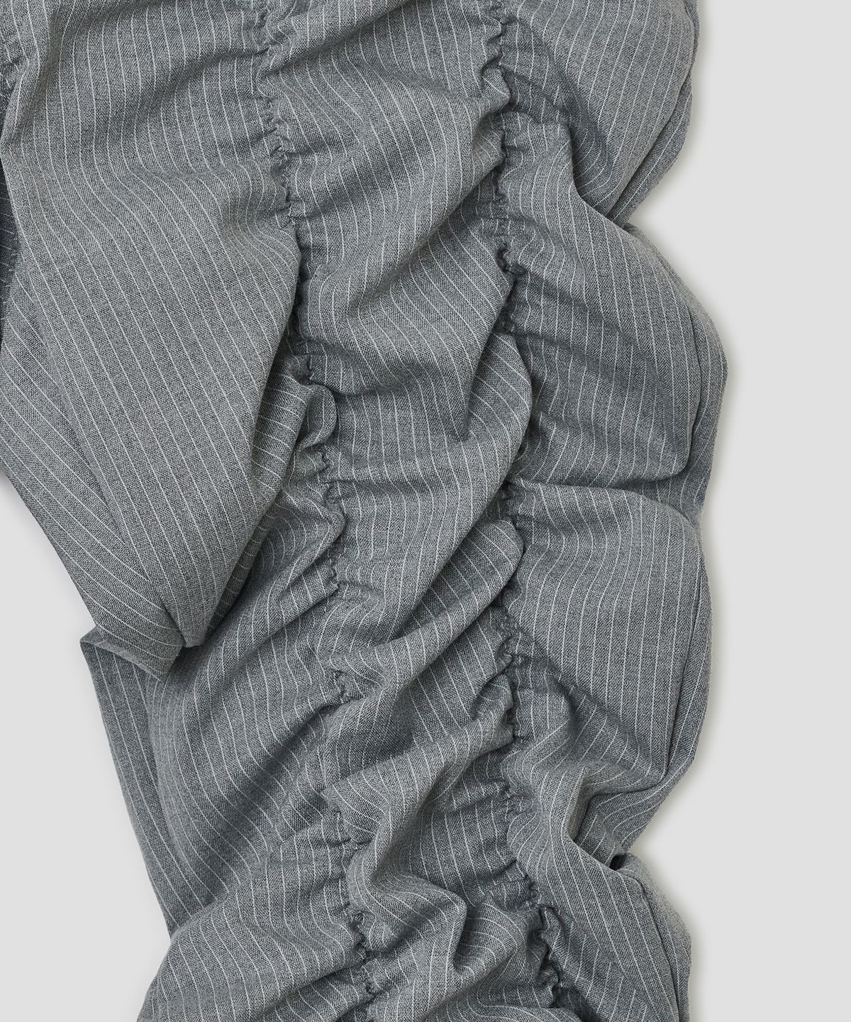 타입서비스(TYPESERVICE) Shirred Texture Capri Pants [Gray]