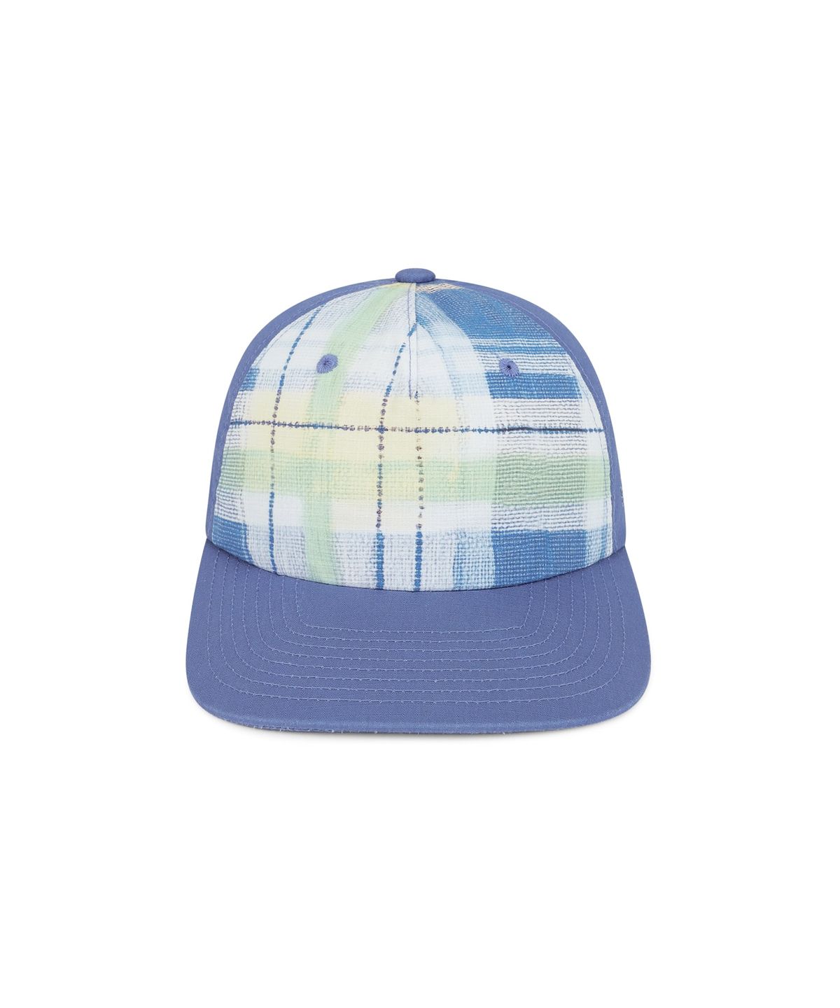 썬러브투어(SUNLOVETOUR) Plaid Trucker Cap Blue