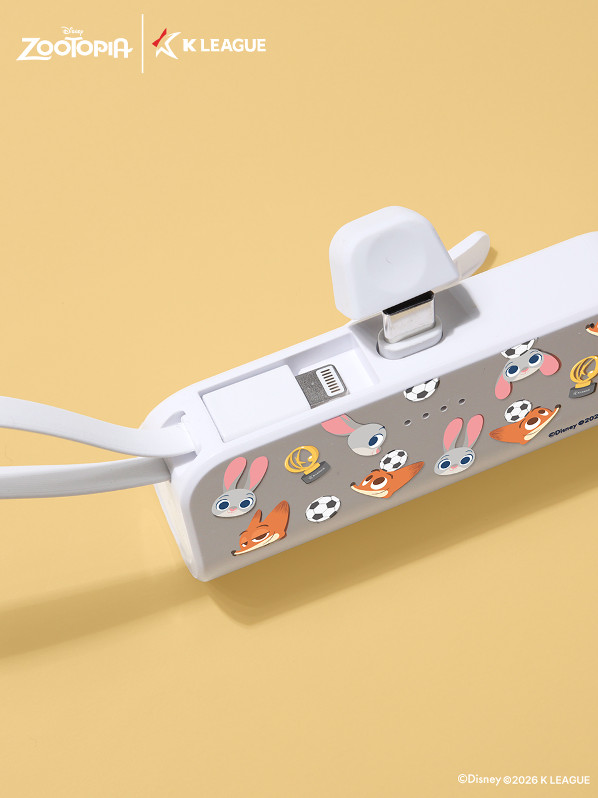 디자인스킨(DESIGNSKIN) [그래픽마켓] 도킹형 보조배터리 C타입-K리그 닉앤주디 페이스