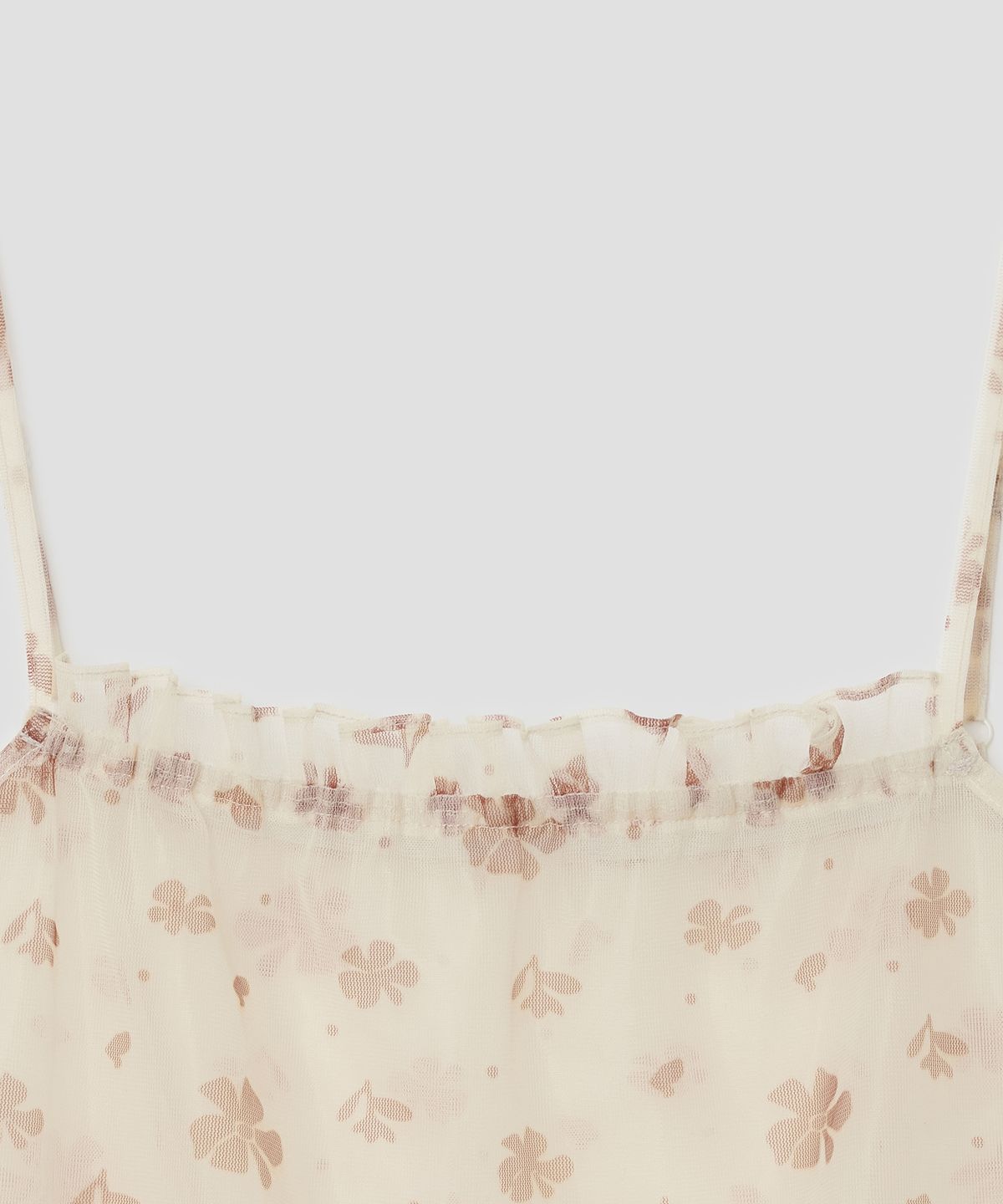 타입서비스(TYPESERVICE) Mesh Ruffled Layered Dress [Yellow]