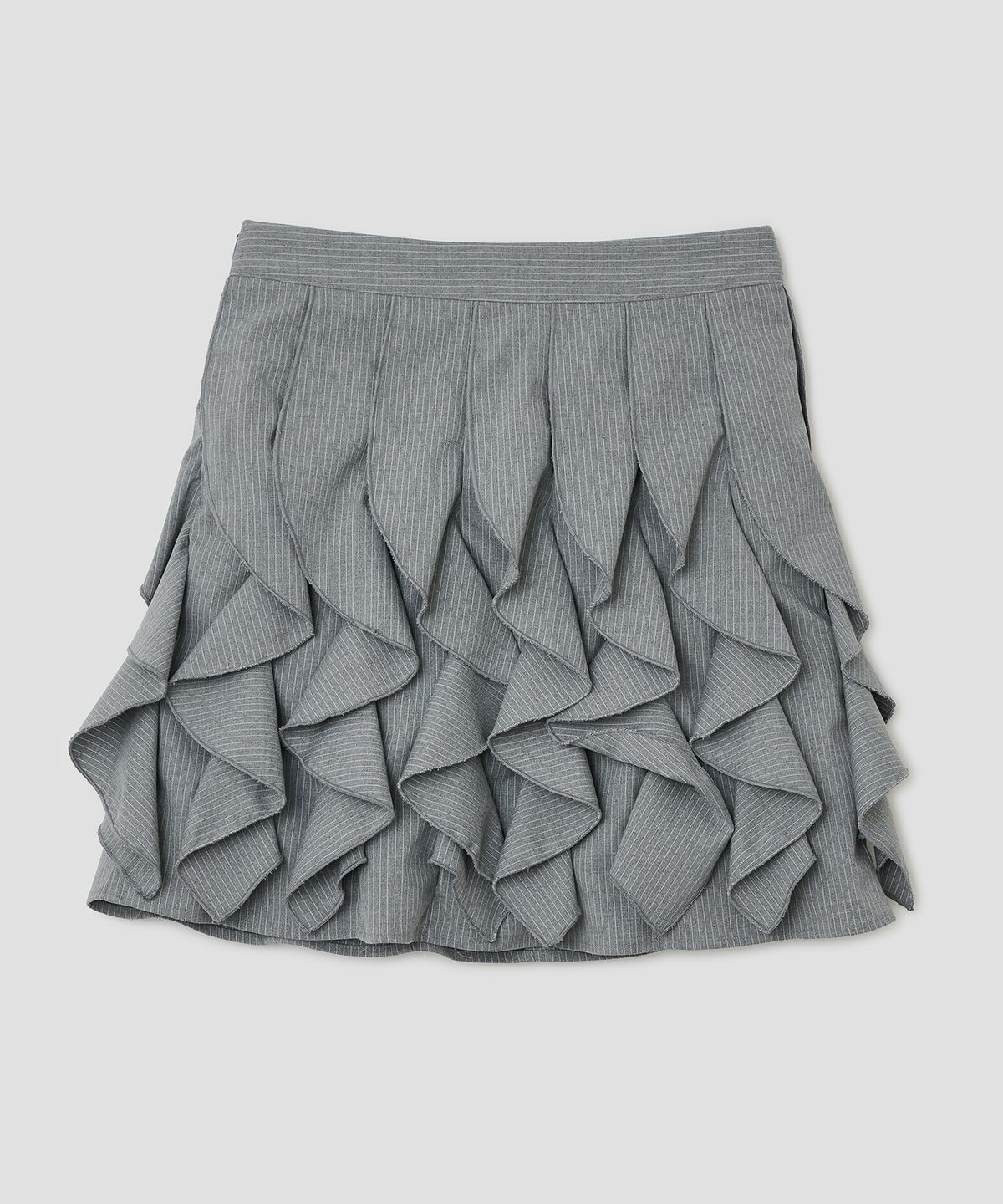 타입서비스(TYPESERVICE) All Over Ruffle Skirt [Gray]