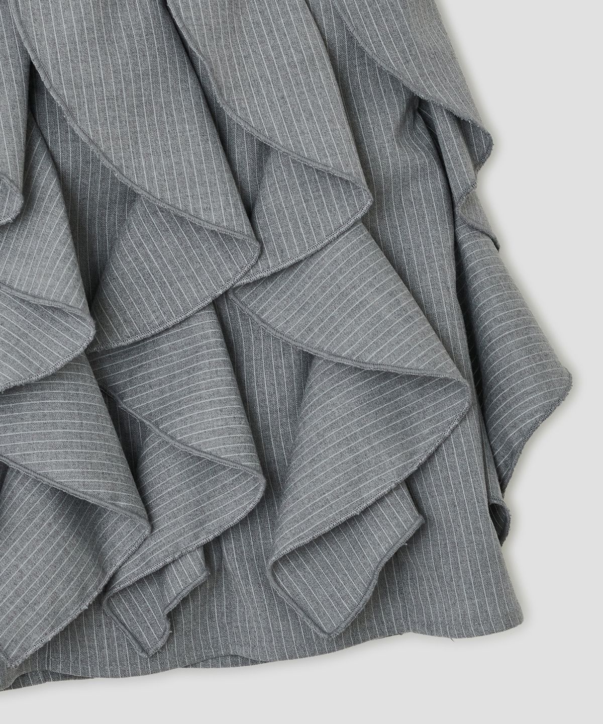 타입서비스(TYPESERVICE) All Over Ruffle Skirt [Gray]