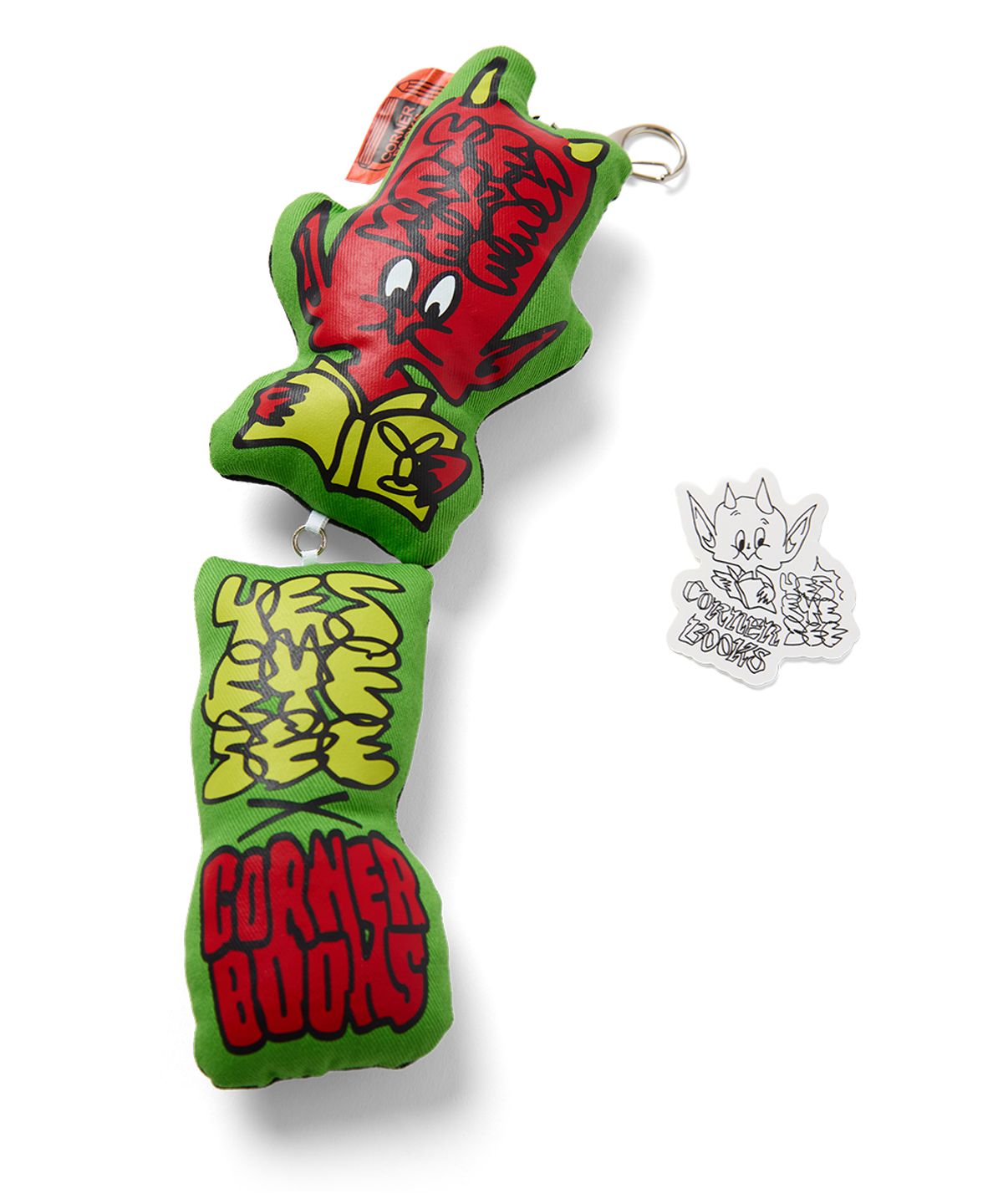예스아이씨(YESEYESEE) Corner Twin Swing Plush Keychain Green