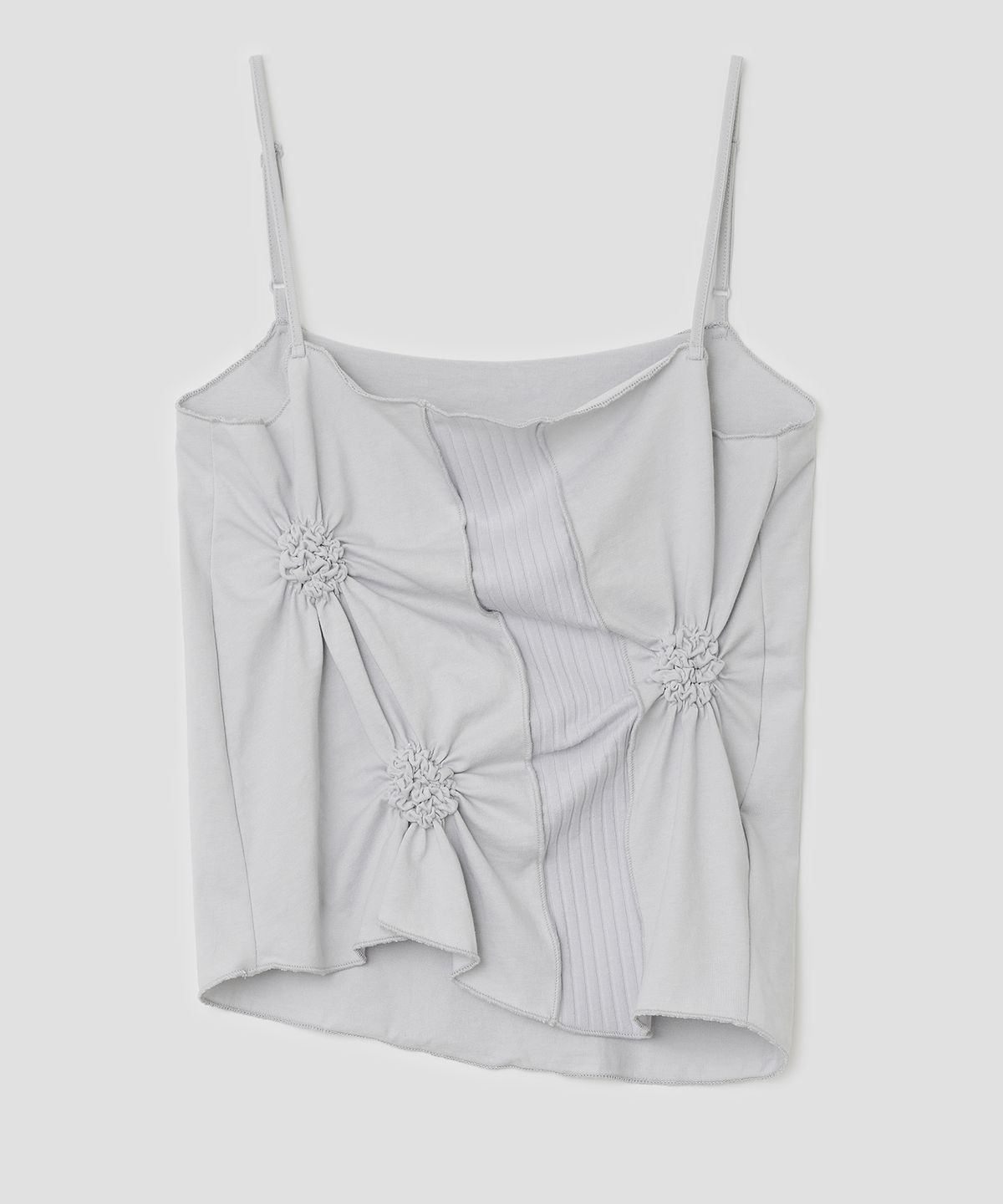 타입서비스(TYPESERVICE) Cinched Elastic Strap Top [Gray]