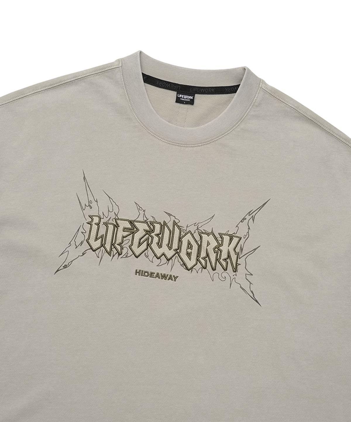 라이프워크(LIFEWORK) 빈티지 아플리케 반팔 티셔츠