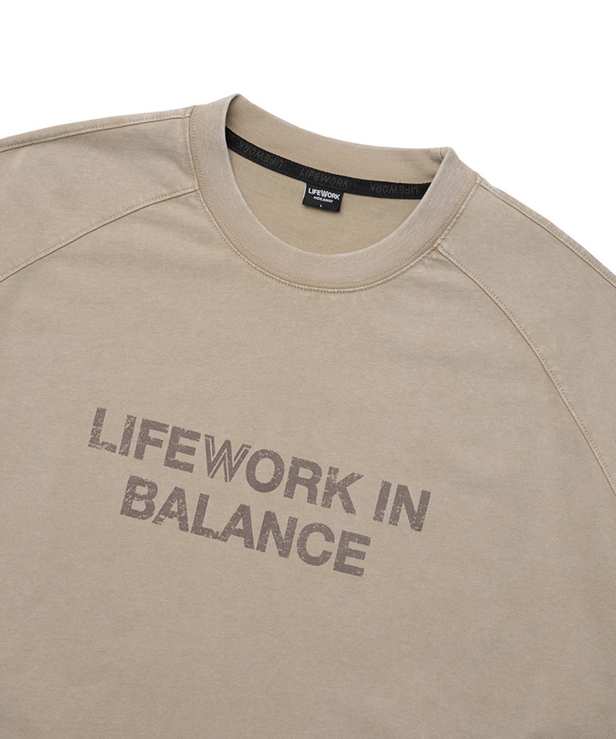 라이프워크(LIFEWORK) 빈티지 밸런스 프린트 반팔 티셔츠