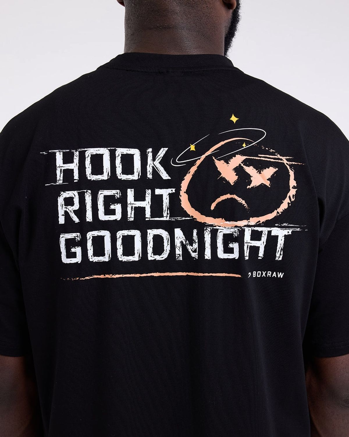 복스로(BOXRAW) Hook Right Goodnight 오버사이즈 티셔츠 - 남성 M BXRW-U-HRGT