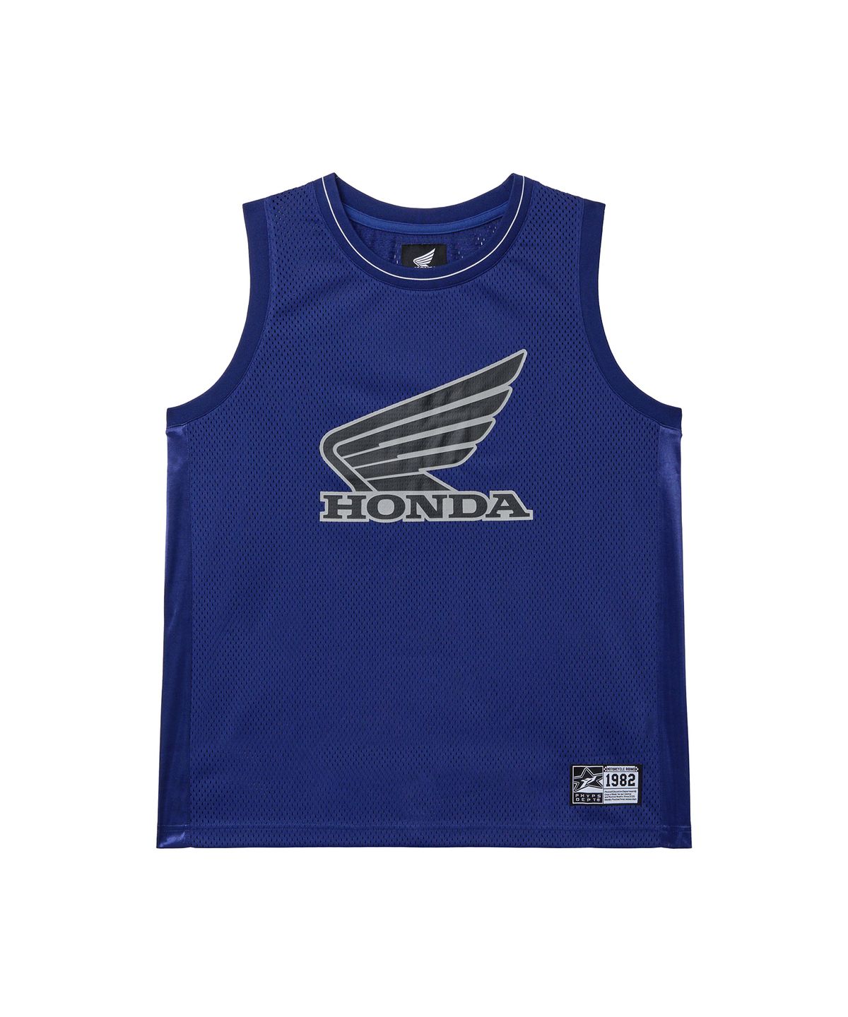 핍스 모터사이클(PHYPS MOTORCYCLE) Mesh 3M Logo Wing Sleeveless Navy