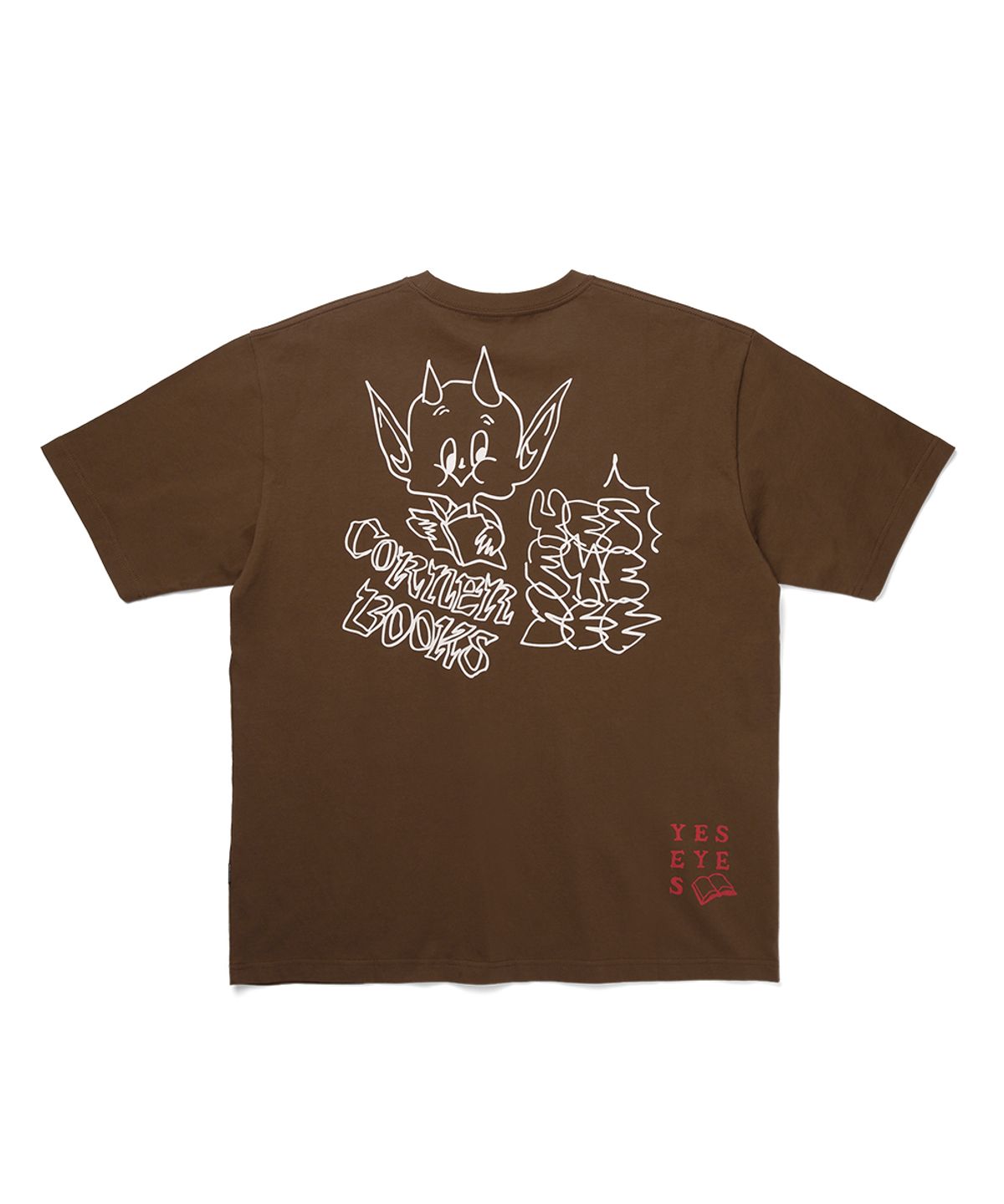 예스아이씨(YESEYESEE) Corner Reader Tee Brown