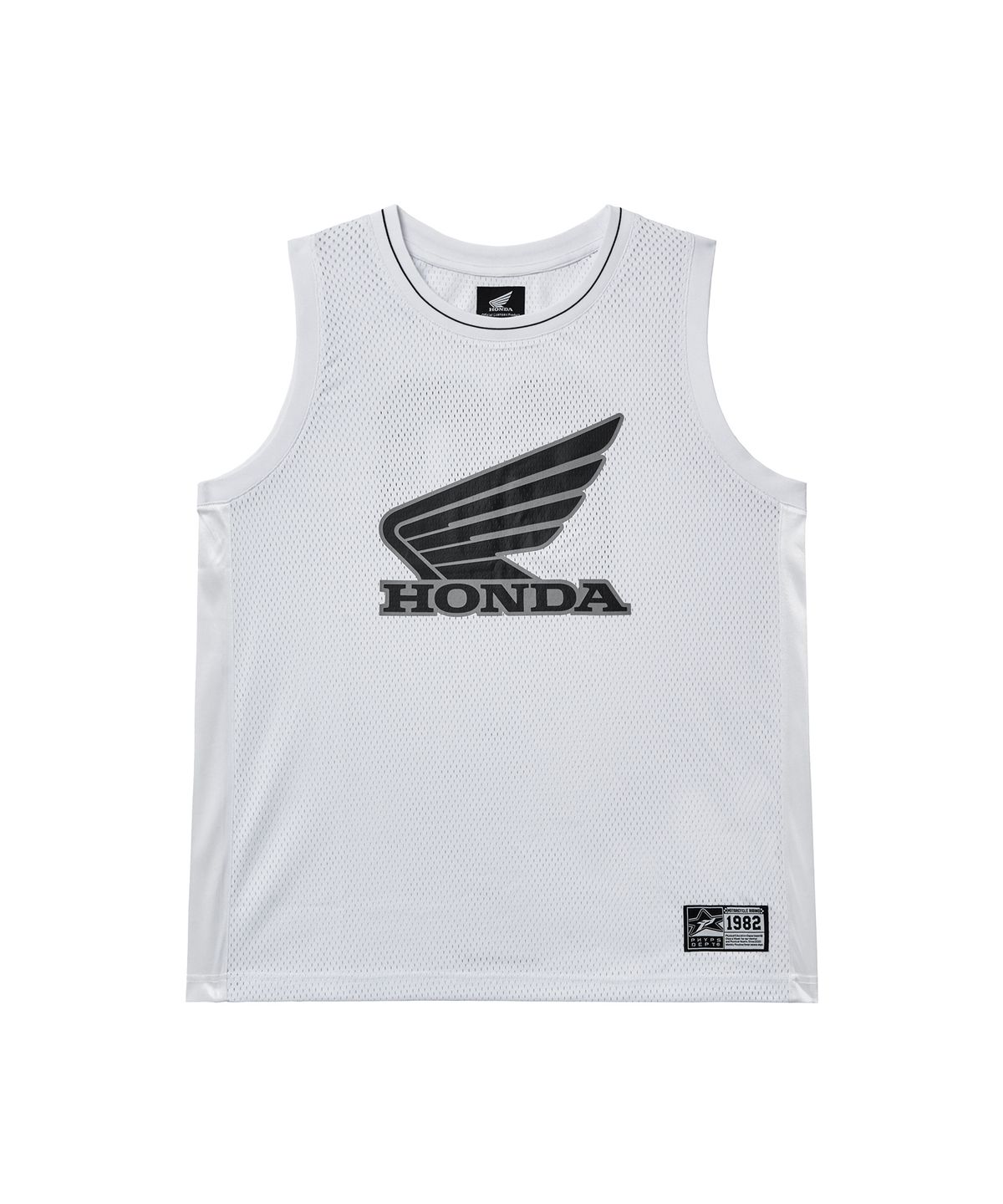 핍스 모터사이클(PHYPS MOTORCYCLE) Mesh 3M Logo Wing Sleeveless White