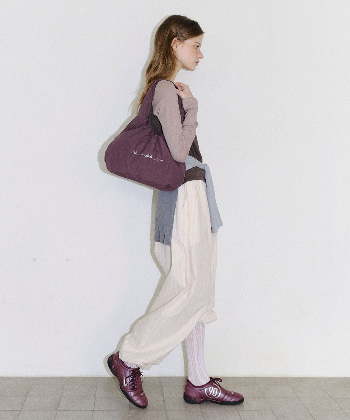 엔오르 스튜디오(ENOR STUDIO) [CORE] REVERSIBLE MINI HOBO BAG - NAVY