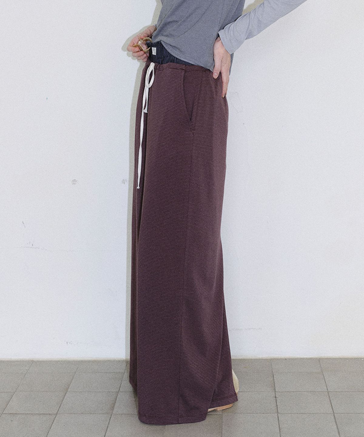 엔오르(EN OR) [CORE] COMFY MAXI SKIRT - PURPLE