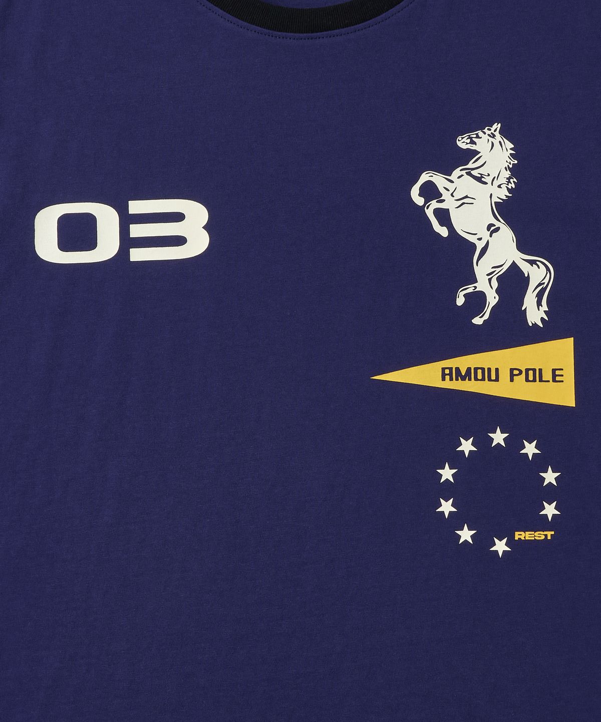 아모우(AMOU) Sporty Horse  Half T-shirts PURPLE