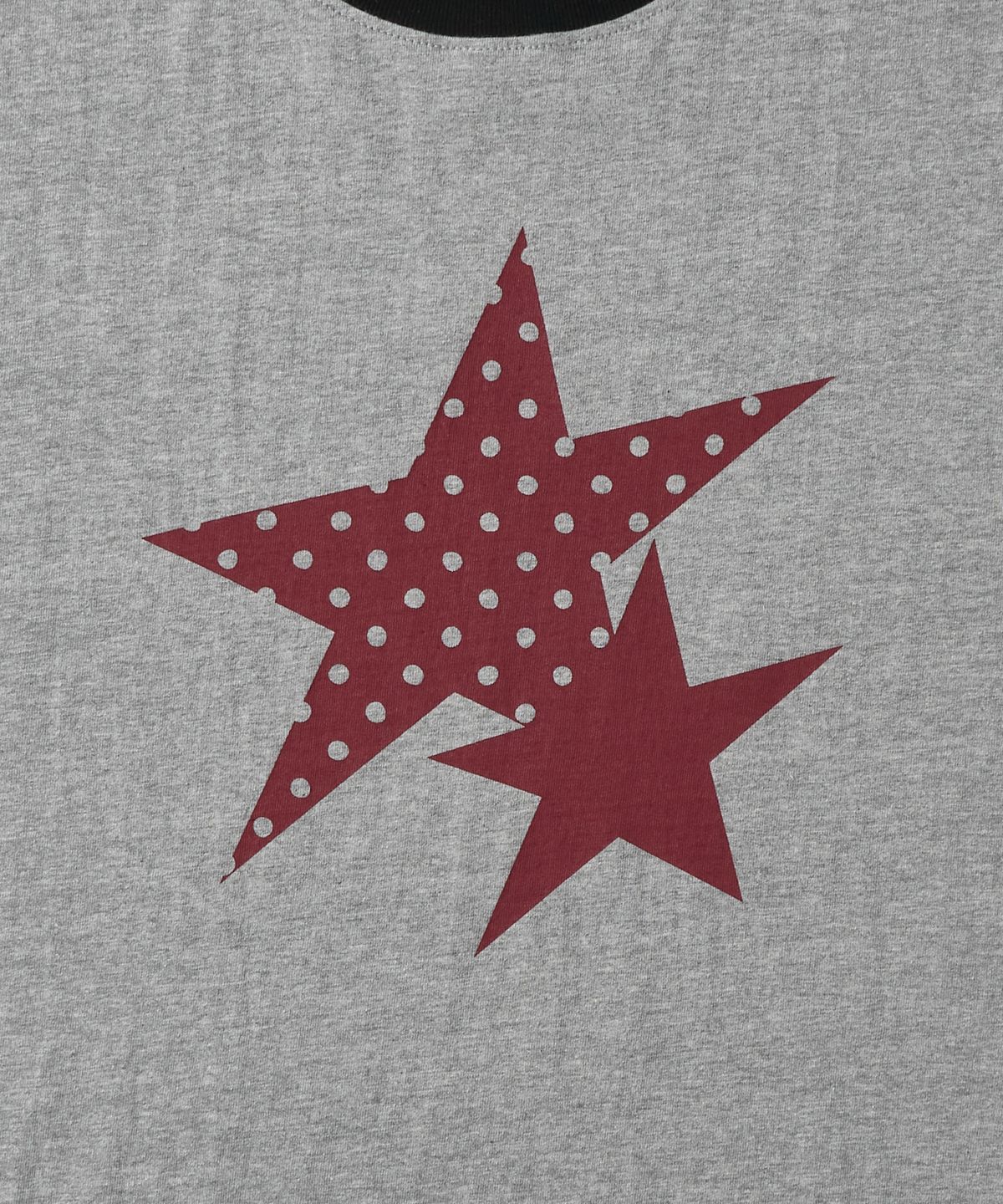 아모우(AMOU) Two Star Ringer T-shirts GRAY