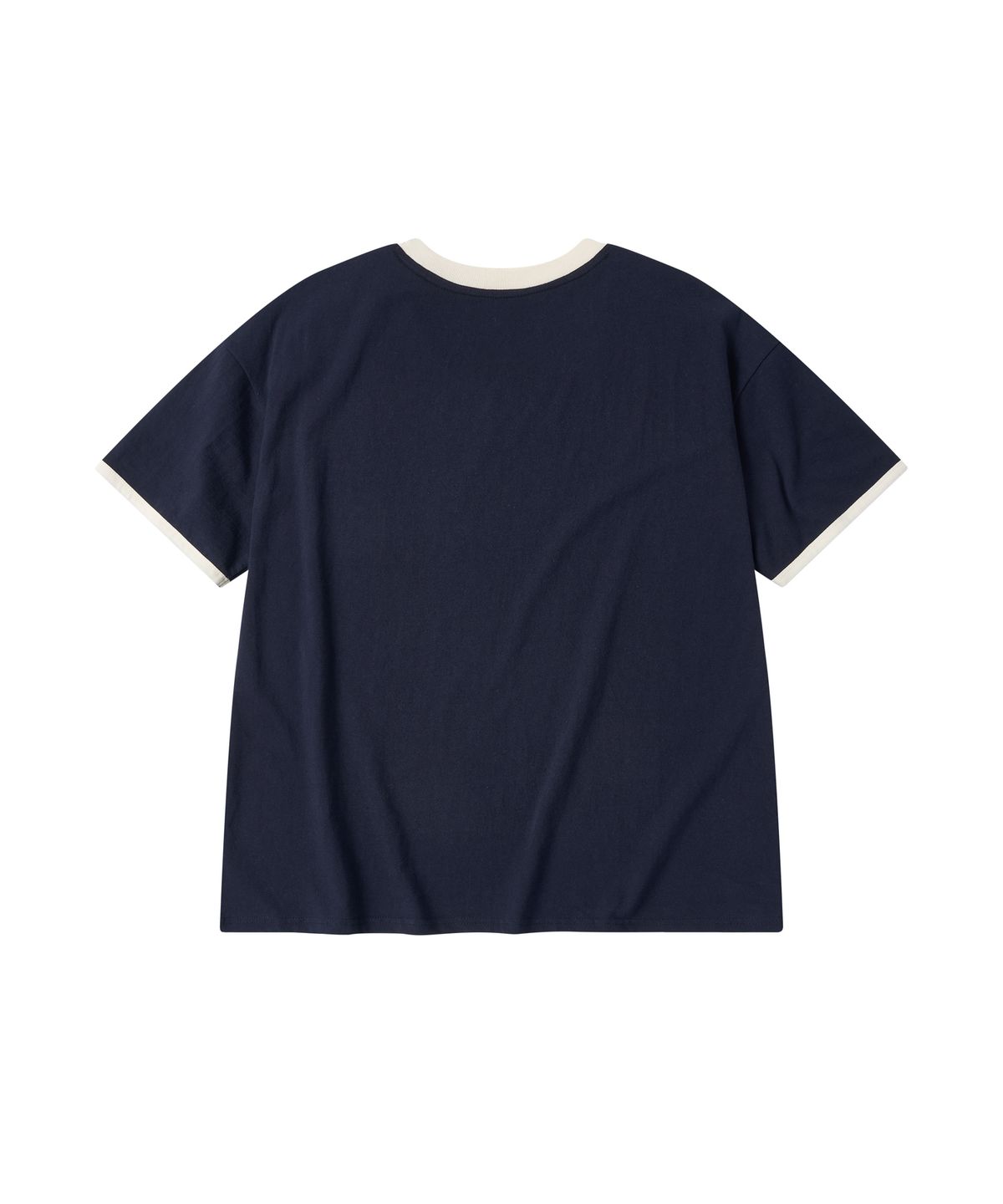 아모우(AMOU) Runing horse Ringer T-shirts NAVY
