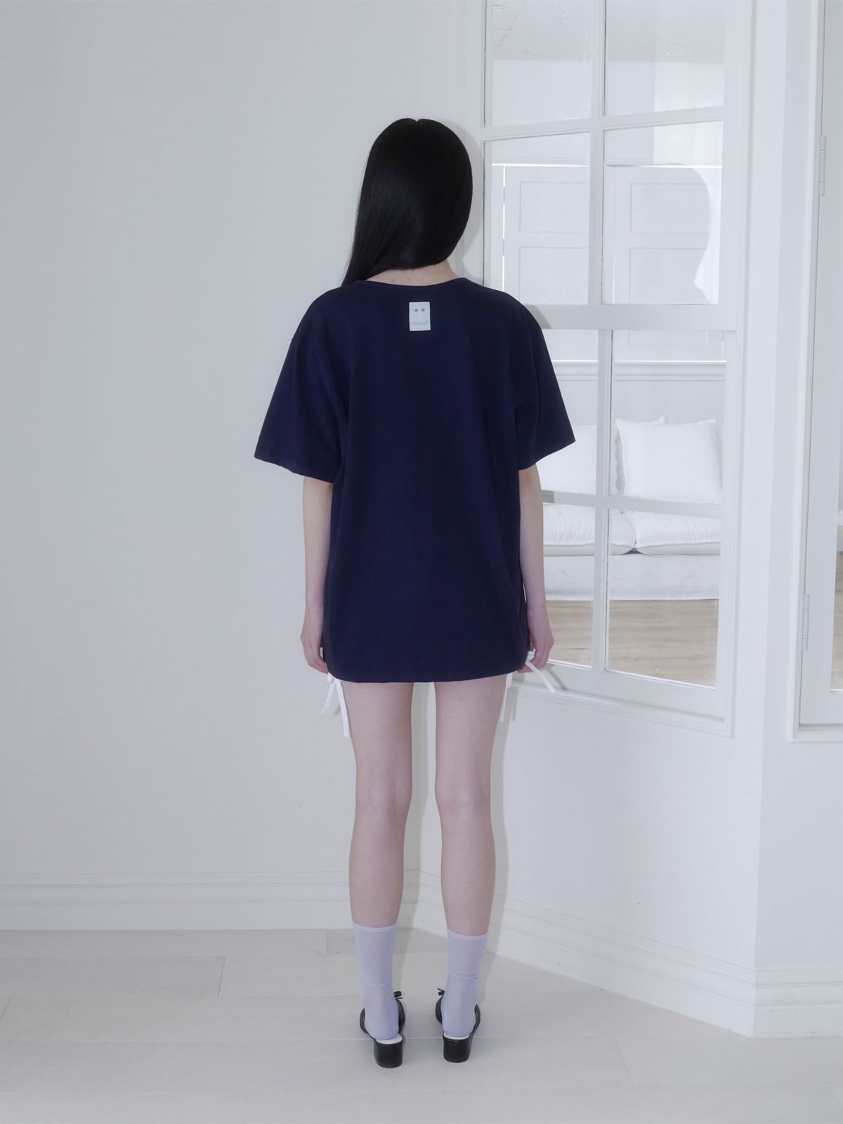 온스카(ONSKA) CRAYON FRUIT T-SHIRT (APPLE NAVY)