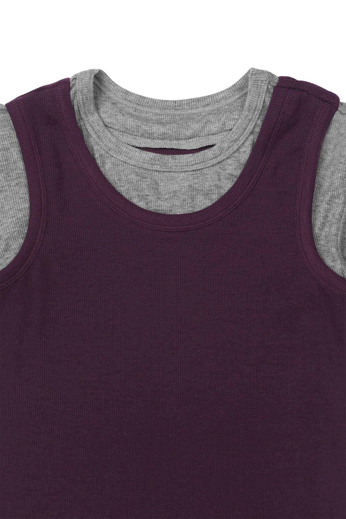 다이닛(DEINET) D-CONTRAST T-SHIRT IN PURPLE