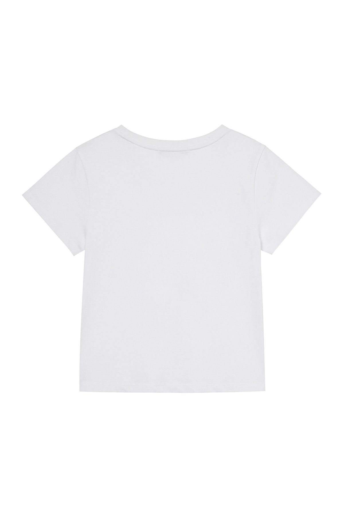 다이닛(DEINET) BI GRAPHIC SLIMSIZED T-SHIRT IN WHITE