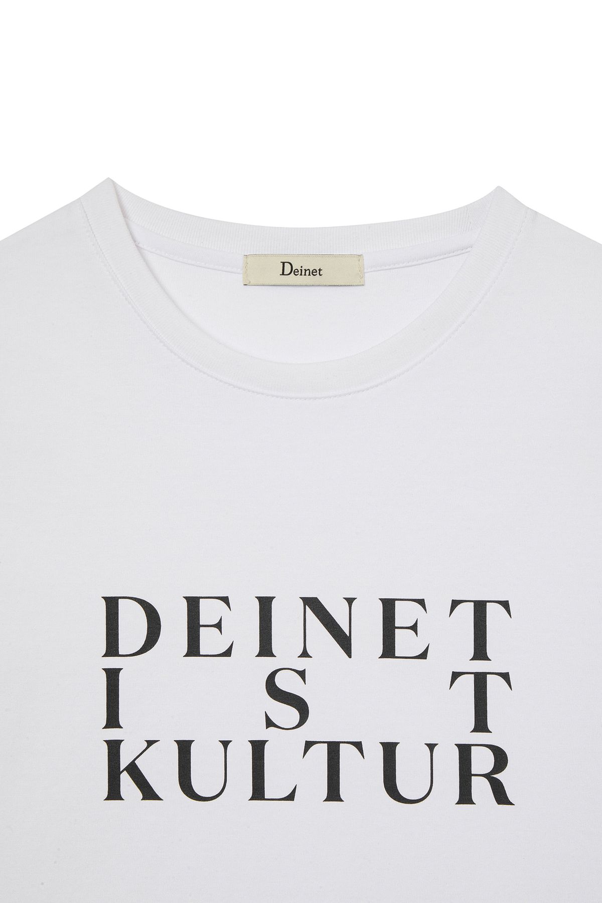 다이닛(DEINET) BI GRAPHIC SLIMSIZED T-SHIRT IN WHITE