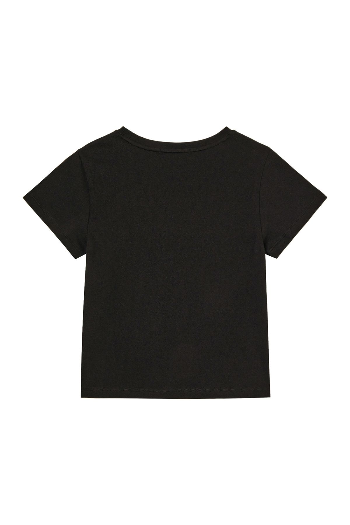 다이닛(DEINET) BI GRAPHIC SLIMSIZED T-SHIRT IN BLACK