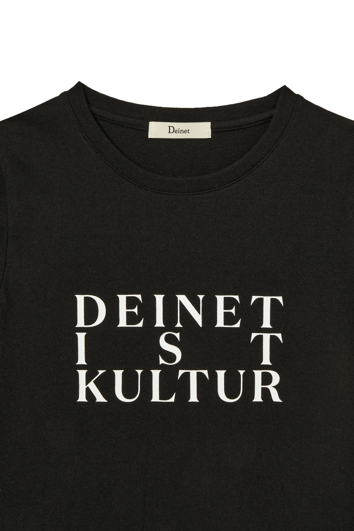 다이닛(DEINET) BI GRAPHIC SLIMSIZED T-SHIRT IN BLACK