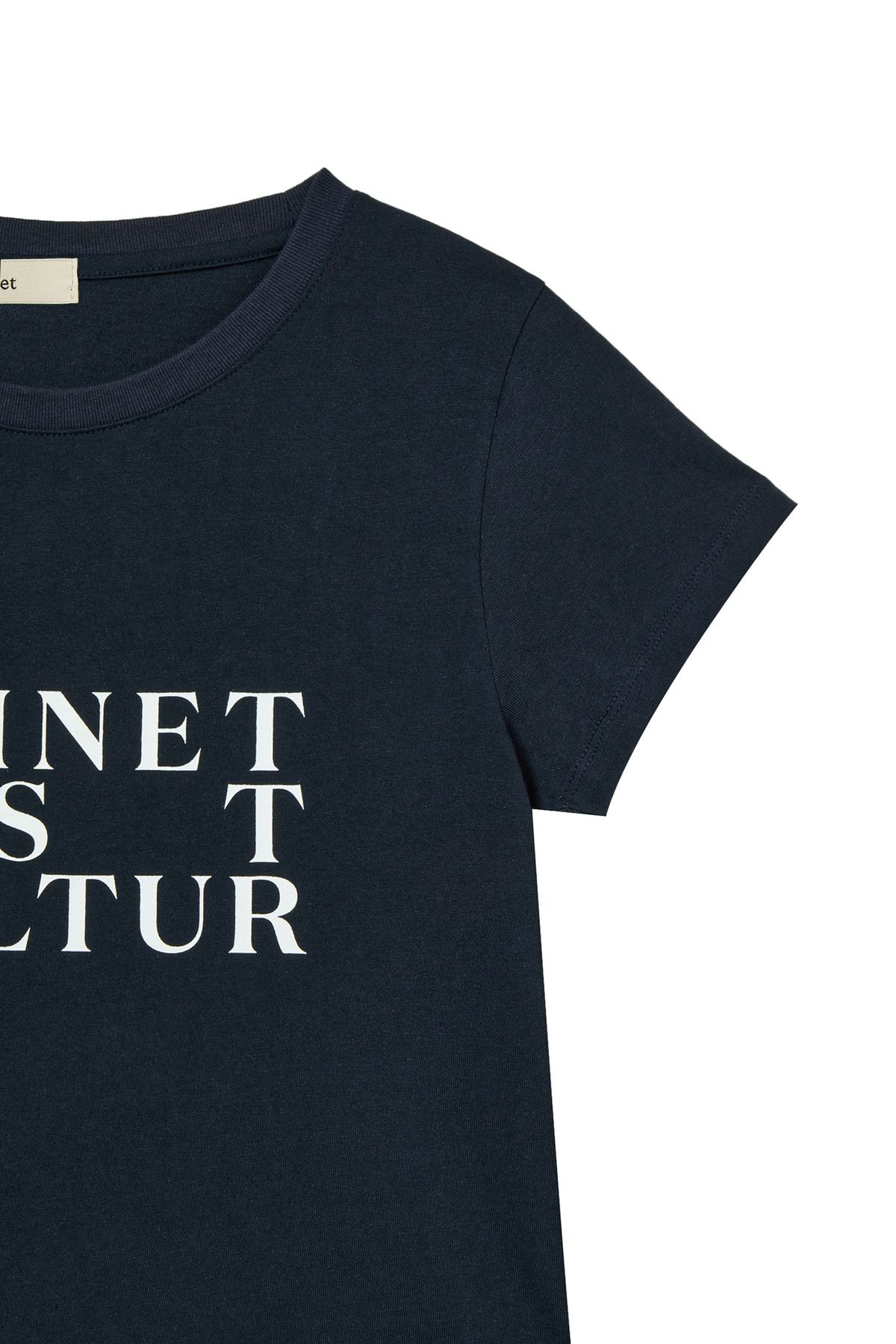 다이닛(DEINET) BI GRAPHIC SLIMSIZED T-SHIRT IN NAVY
