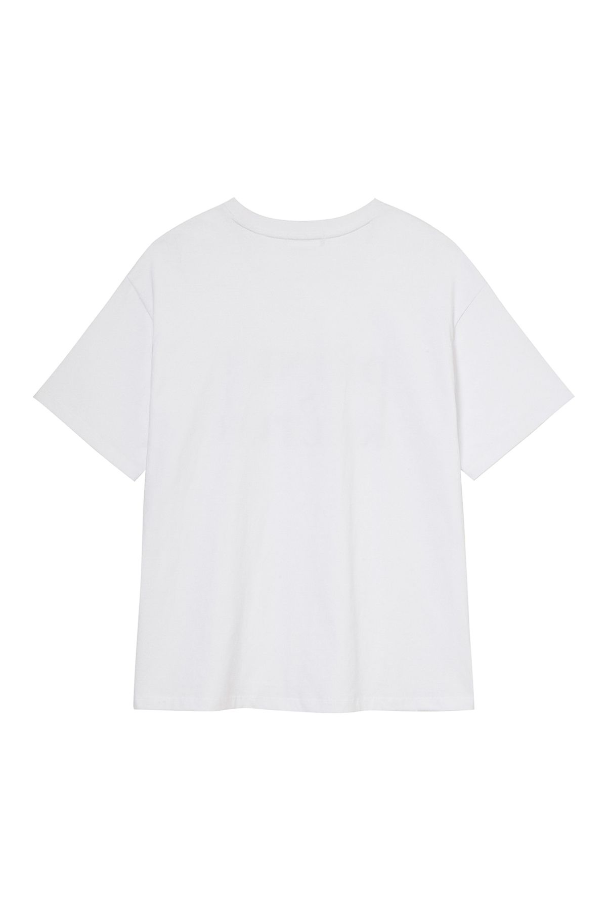 다이닛(DEINET) BI GRAPHIC OVERSIZED T-SHIRT IN WHITE