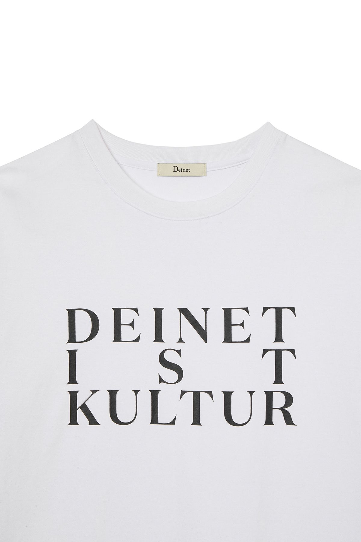 다이닛(DEINET) BI GRAPHIC OVERSIZED T-SHIRT IN WHITE