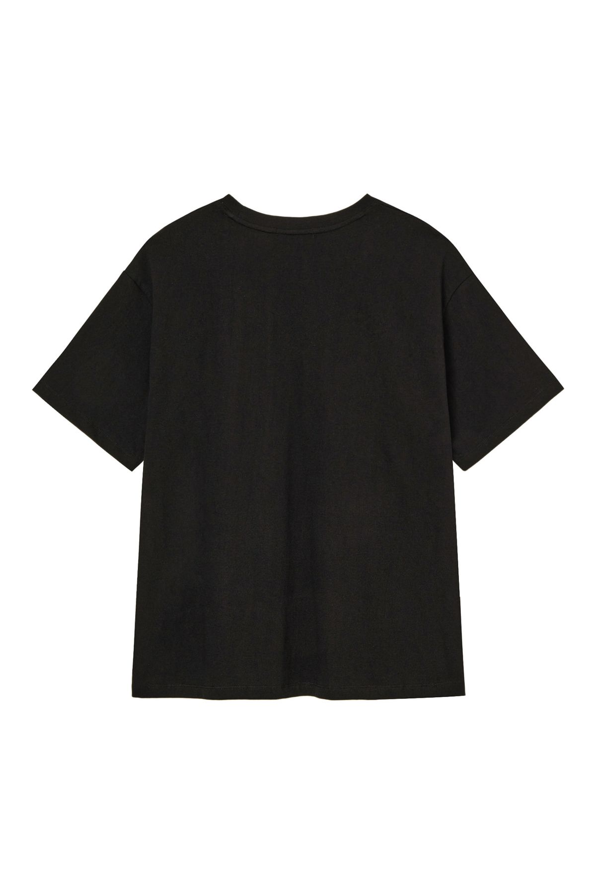 다이닛(DEINET) BI GRAPHIC OVERSIZED T-SHIRT IN BLACK