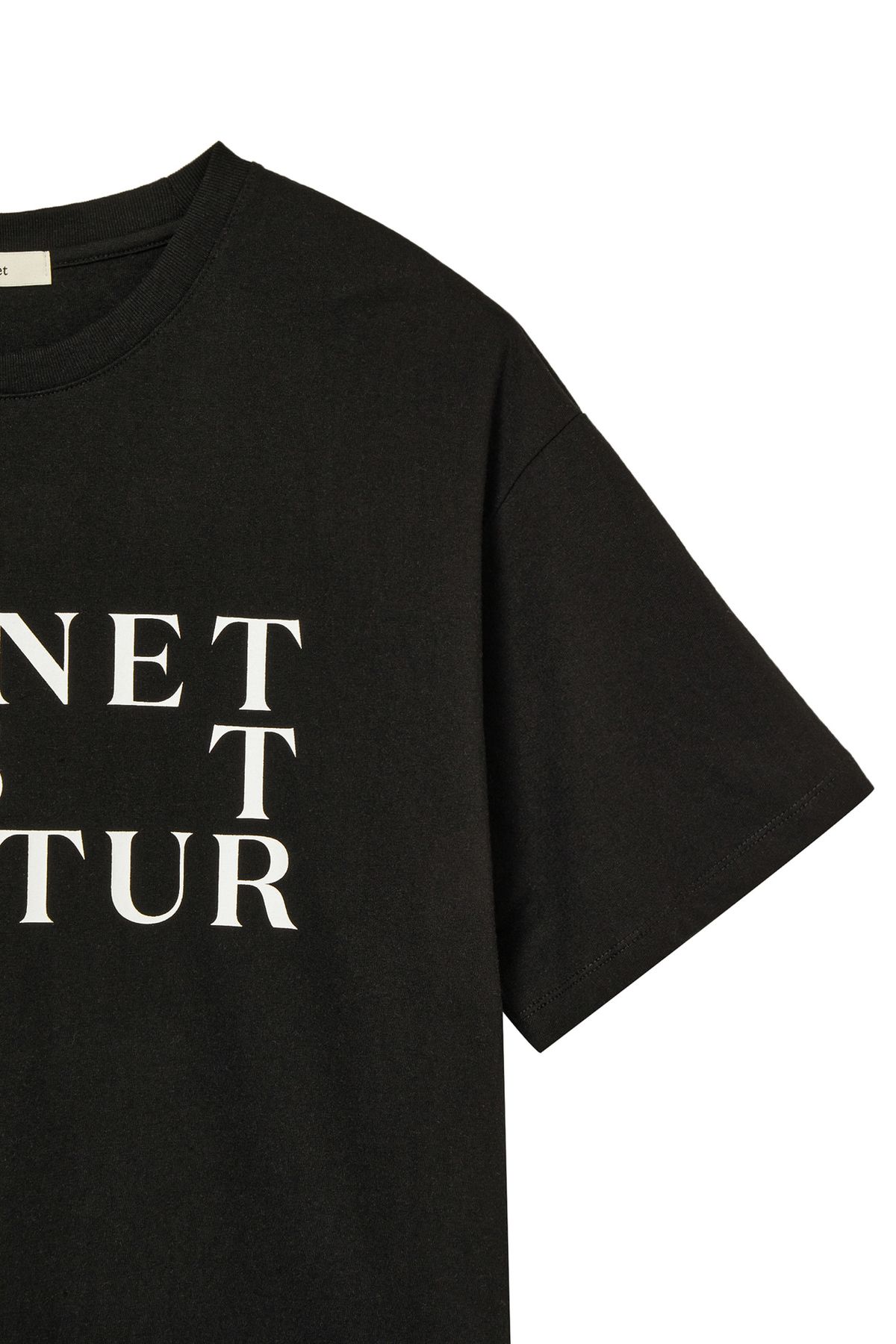 다이닛(DEINET) BI GRAPHIC OVERSIZED T-SHIRT IN BLACK