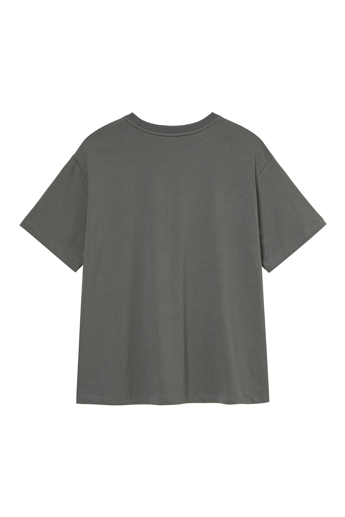 다이닛(DEINET) BI GRAPHIC OVERSIZED T-SHIRT IN CHARCOAL