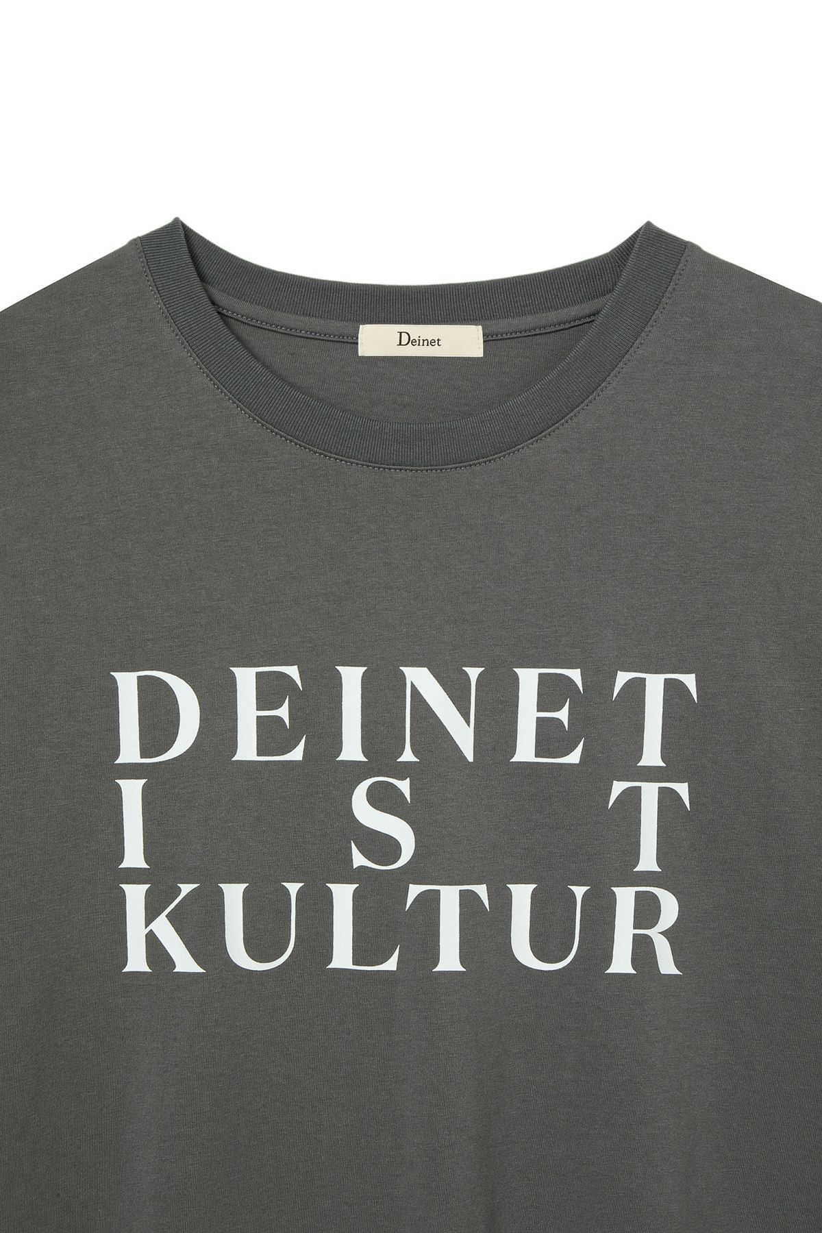 다이닛(DEINET) BI GRAPHIC OVERSIZED T-SHIRT IN CHARCOAL