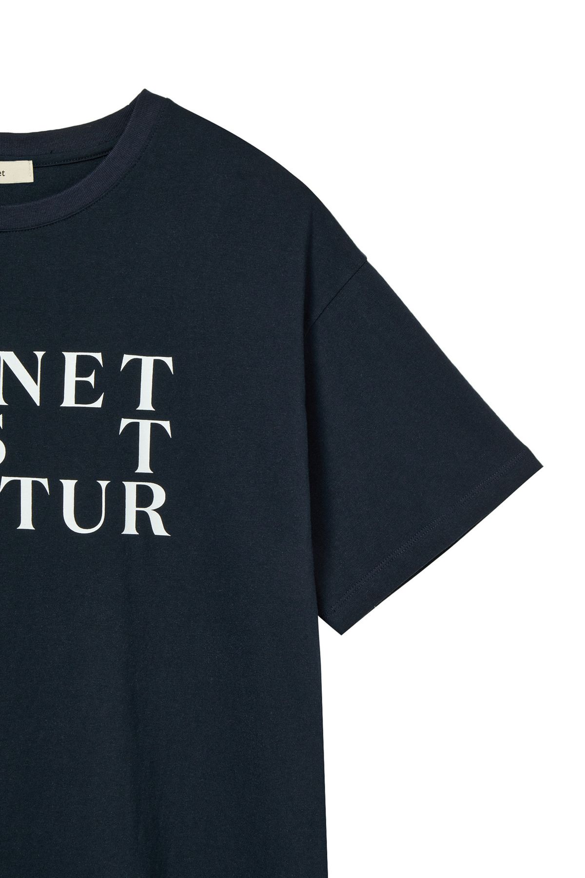 다이닛(DEINET) BI GRAPHIC OVERSIZED T-SHIRT IN NAVY