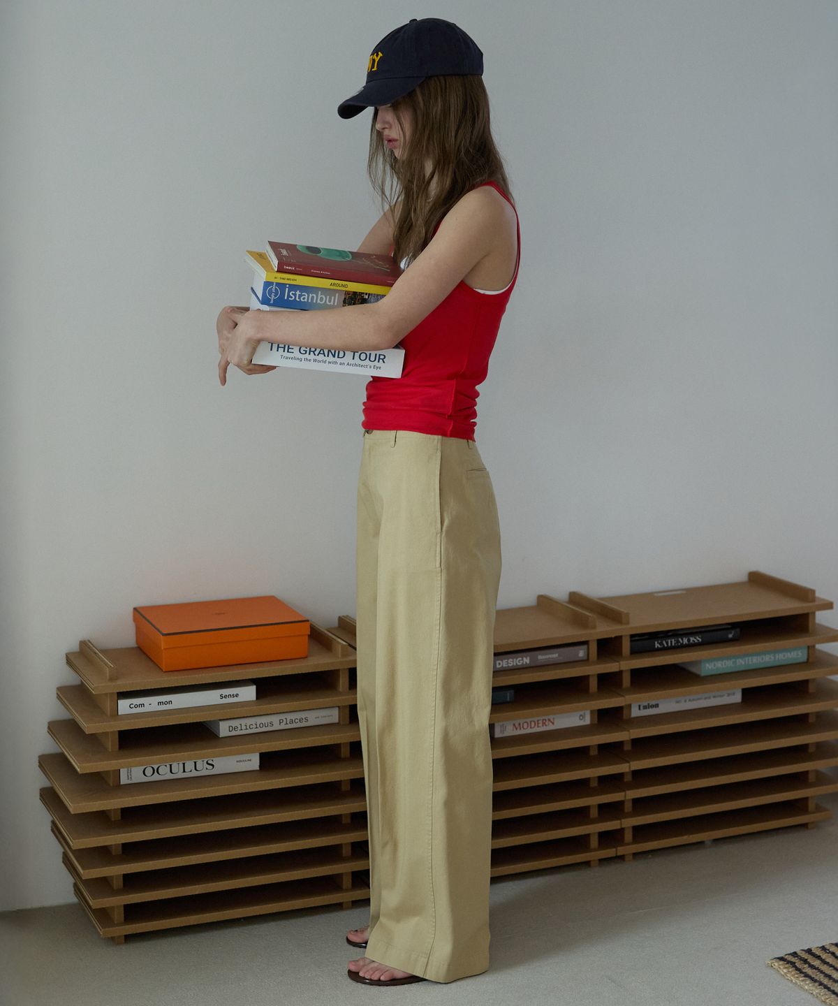 오픈도어스튜디오(OPENDOORSTUDIO) Basic back point pants Beige
