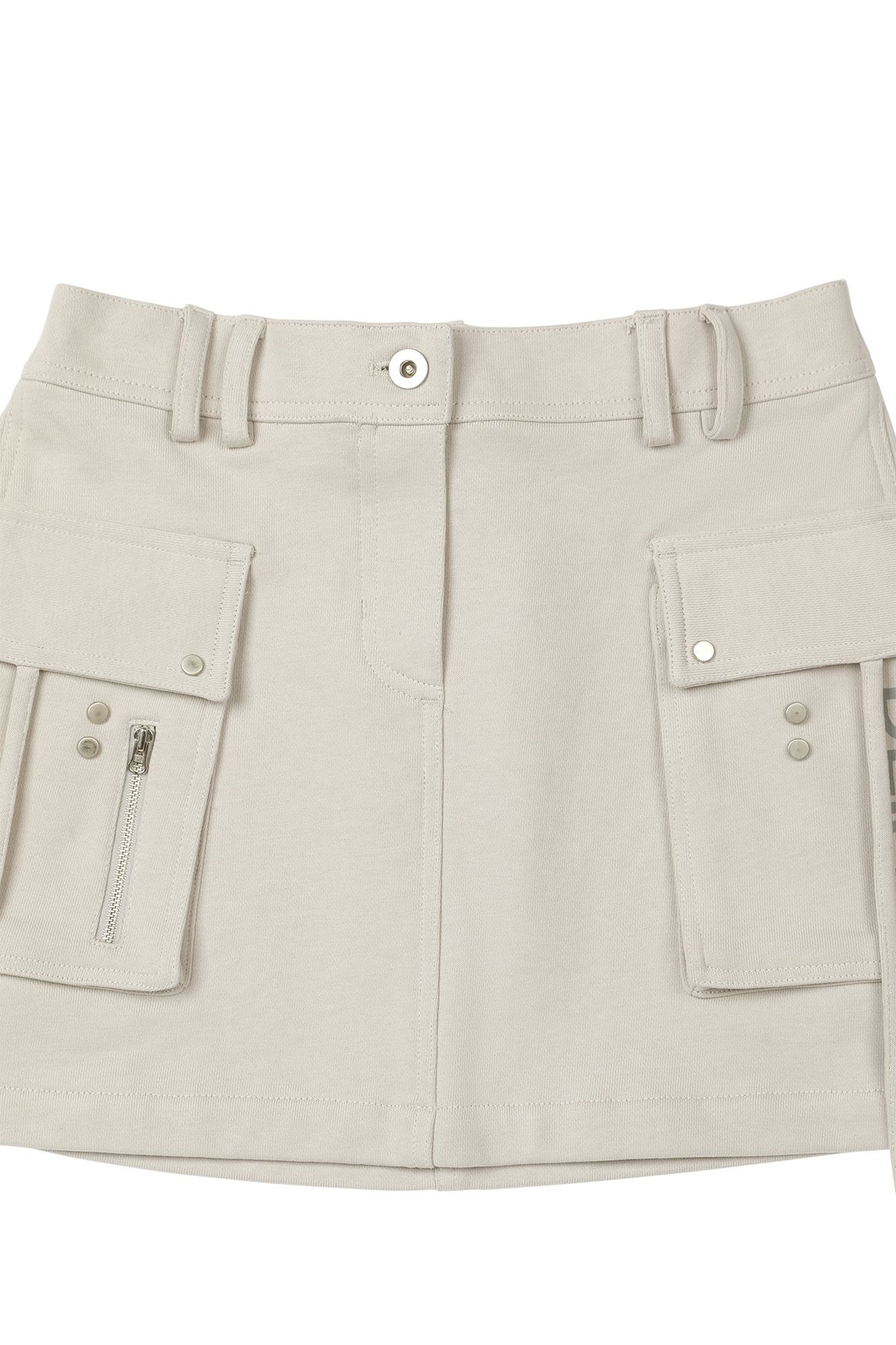 다이닛(DEINET) JERSEY MINI SKIRT IN BEIGE