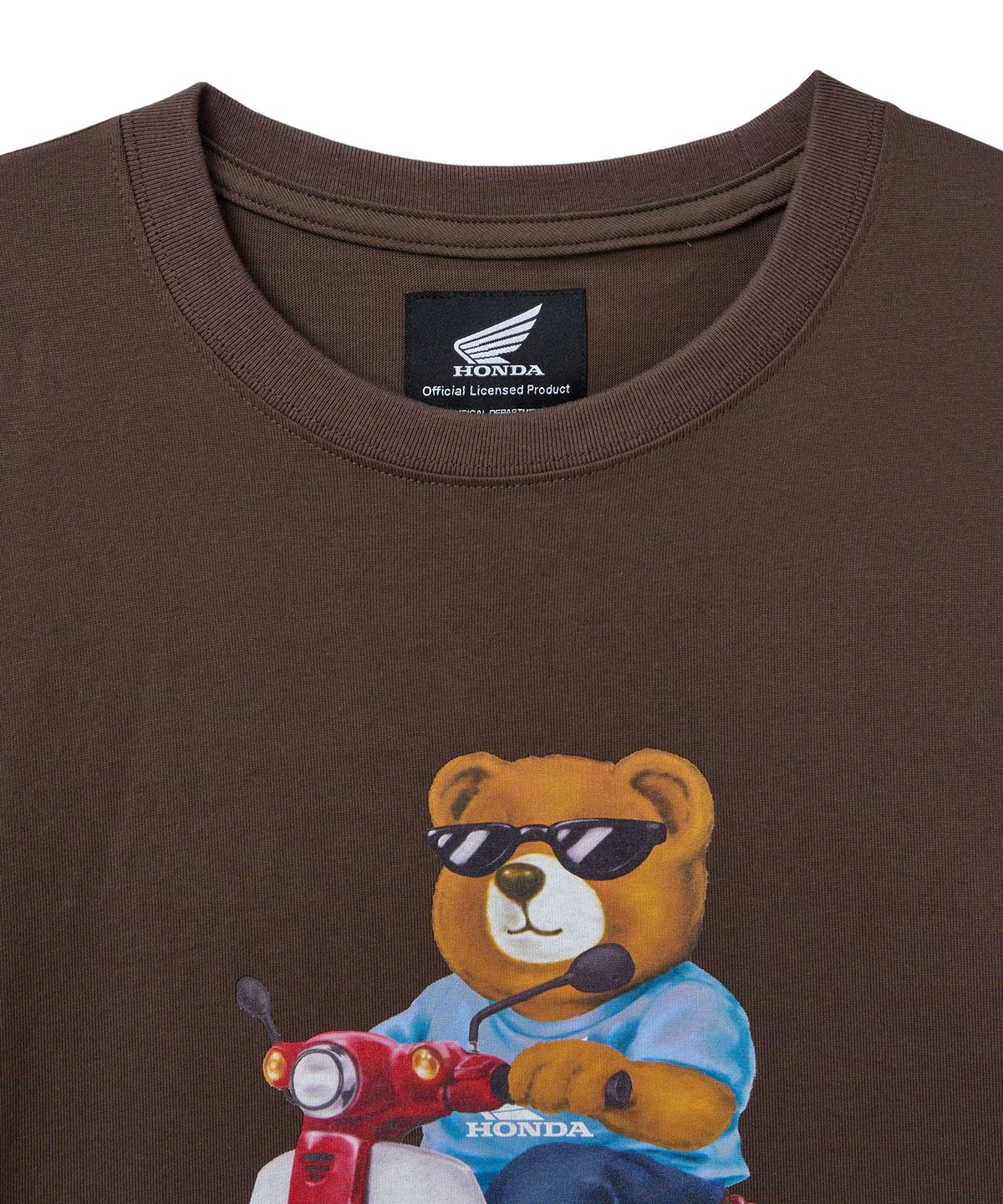 핍스 모터사이클(PHYPS MOTORCYCLE) Honda Bear T-Shirt Dark Brown