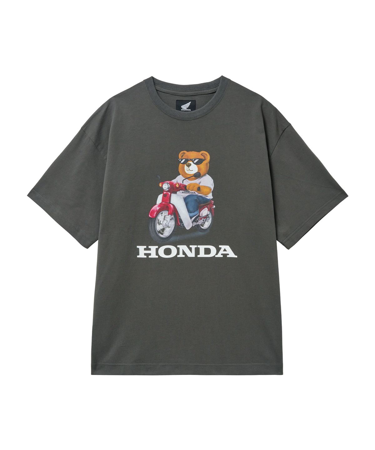 핍스 모터사이클(PHYPS MOTORCYCLE) Honda Bear T-Shirt Dark Gray