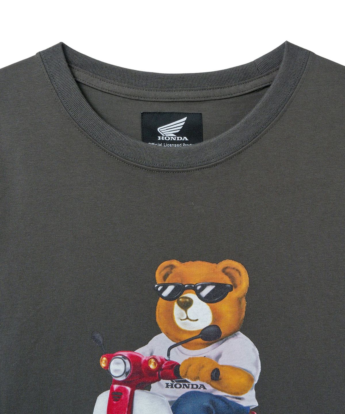 핍스 모터사이클(PHYPS MOTORCYCLE) Honda Bear T-Shirt Dark Gray