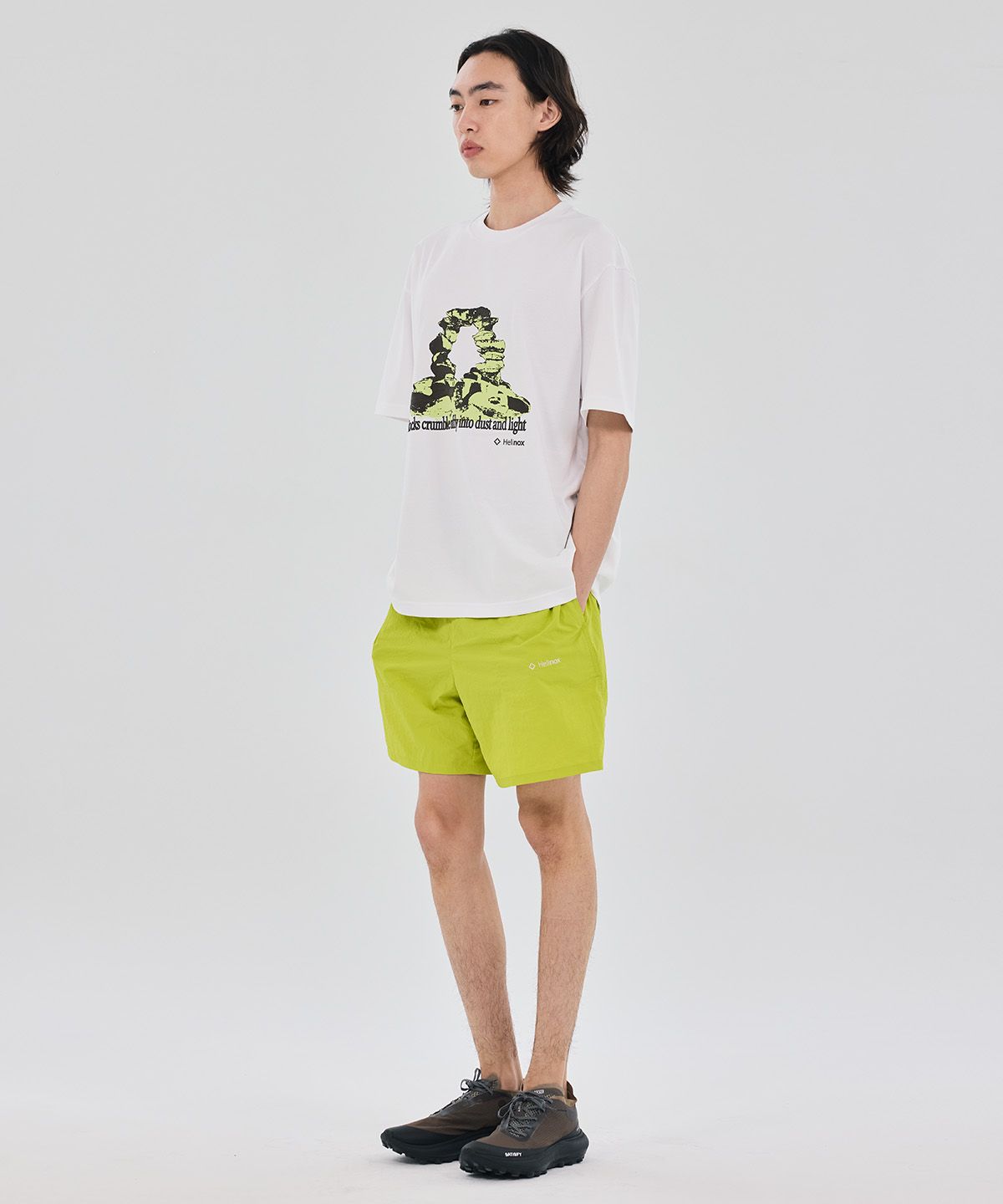 헬리녹스 웨어(HELINOX WEAR) 패커블 쇼츠(5인치)_Neon Green