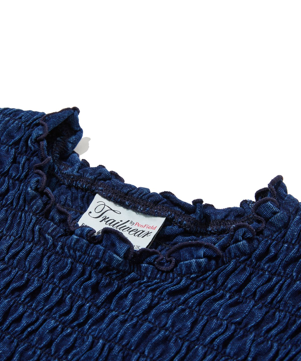 펜필드(PENFIELD) [TRAILWEAR] 인디고 러플 스모킹 원피스 인디고_FS2KS01F