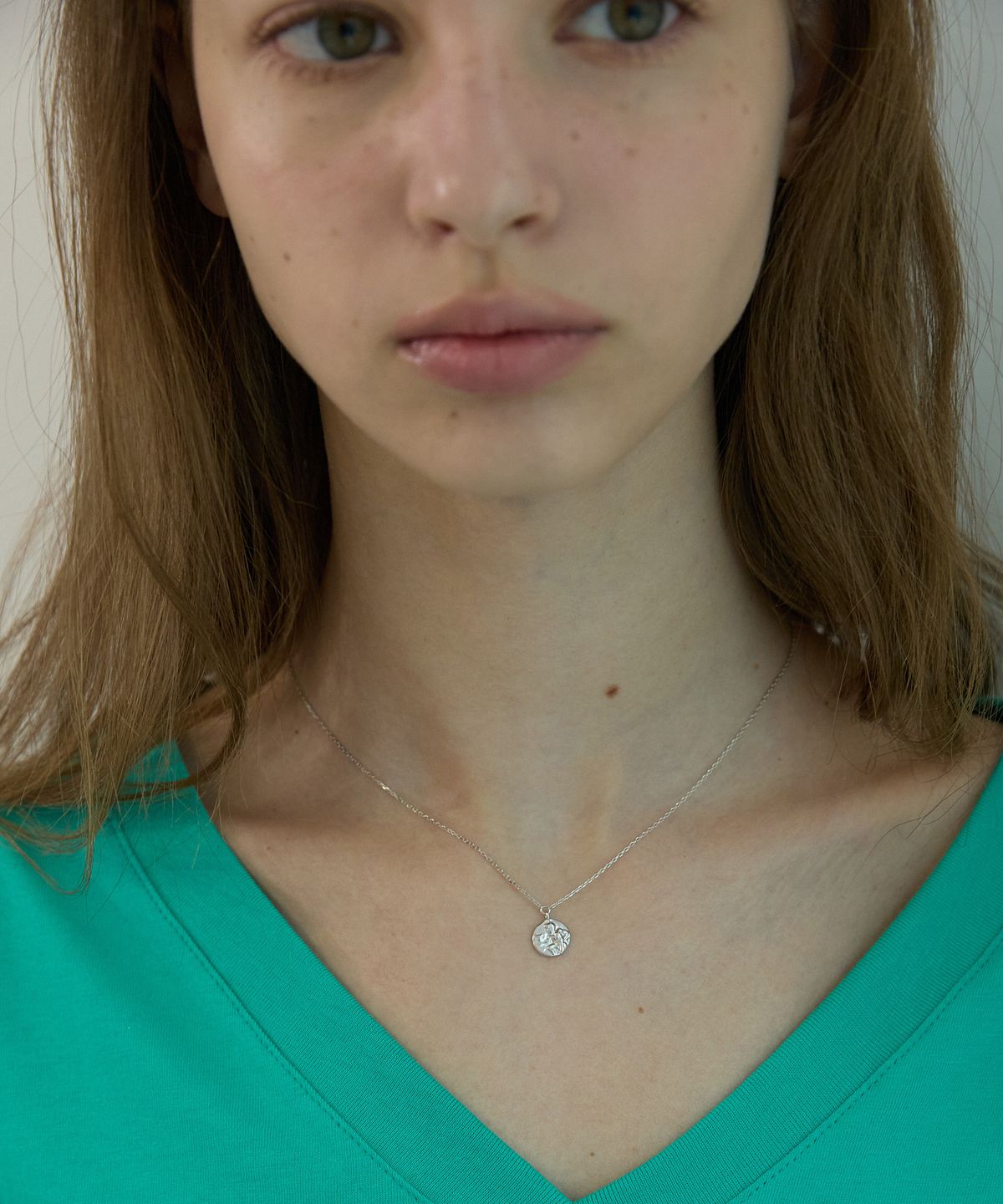 오픈도어스튜디오(OPENDOORSTUDIO) Small round pendant Silver