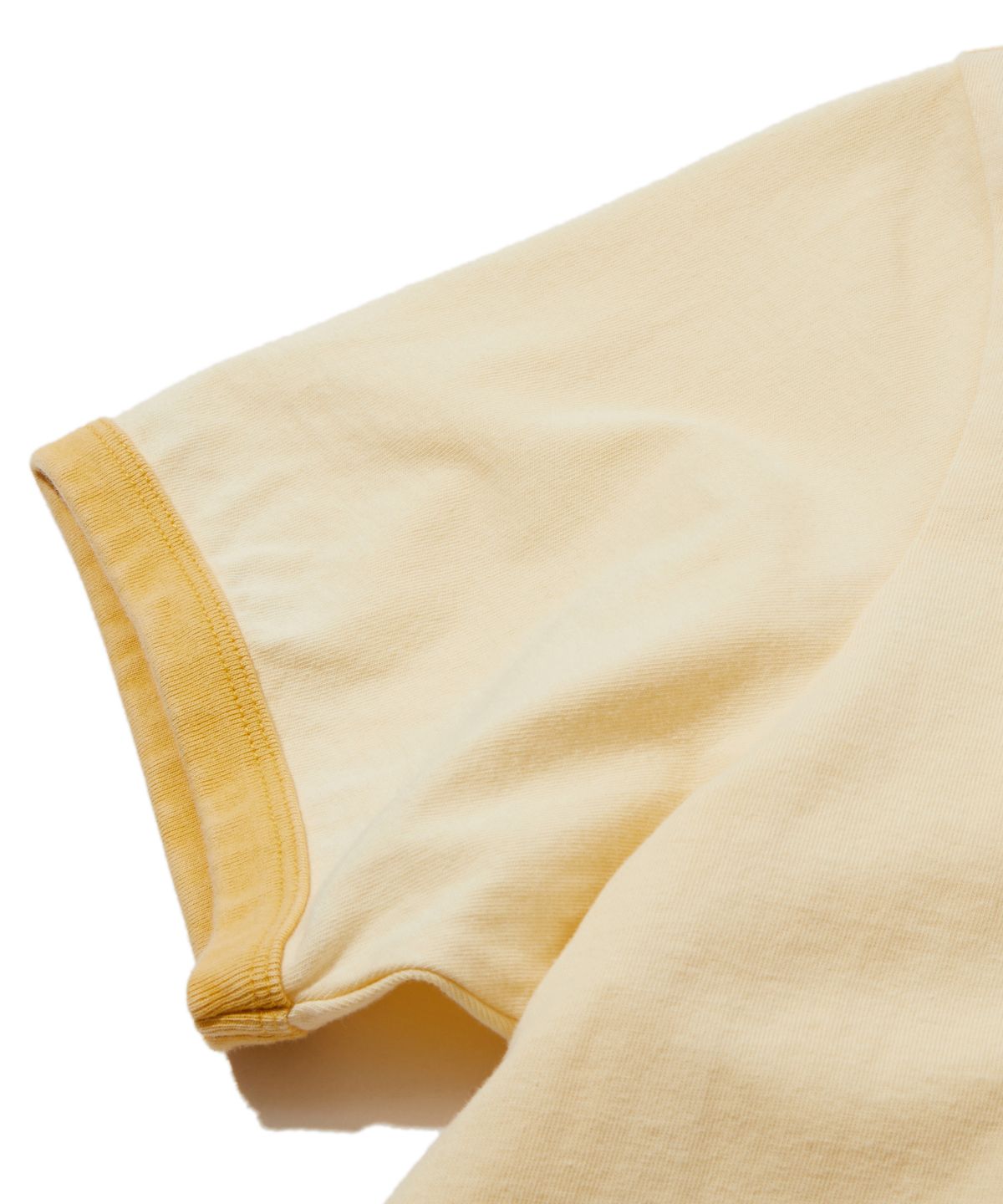 펜필드(PENFIELD) 빈티지 서퍼베어 아트워크 링거 반팔티 레몬_FS2KT69U