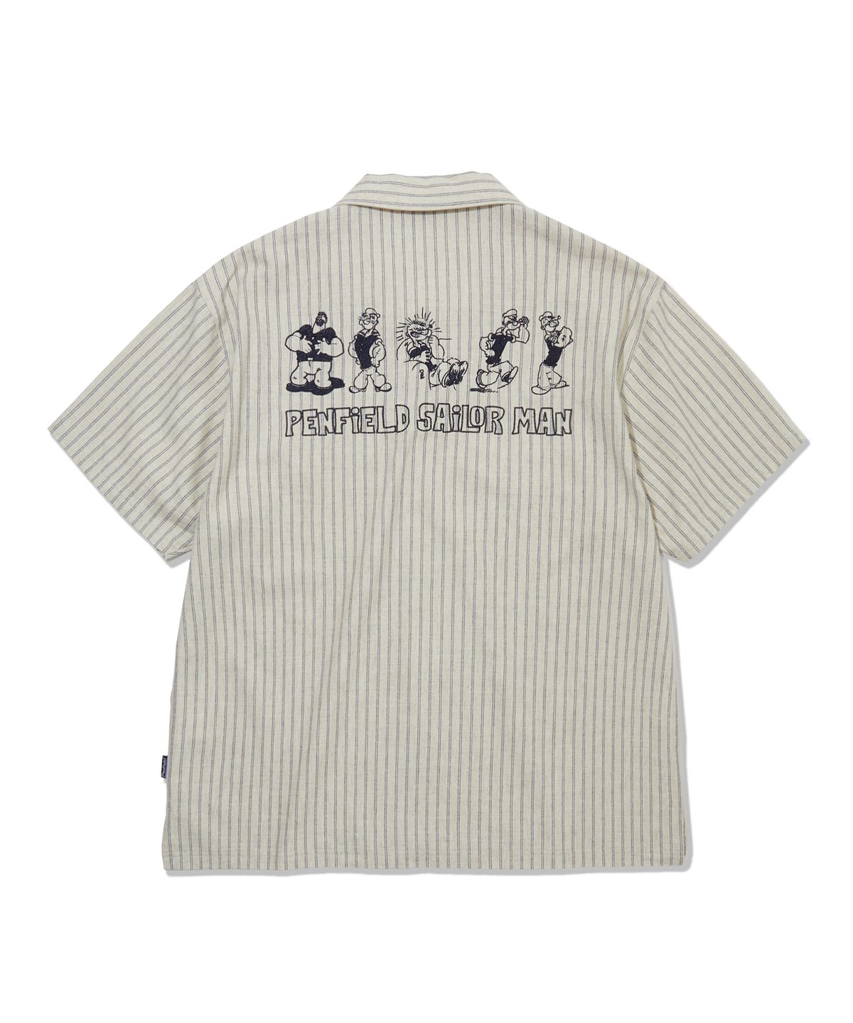 펜필드(PENFIELD) 세일러맨 린넨 하프 셔츠 베이지_FS2WR03U